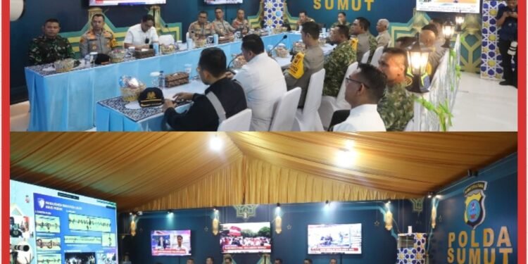 Kapolda Sumut Dampingi Kapolri Pimpin Pemantauan Nasional Malam Takbiran dari Medan