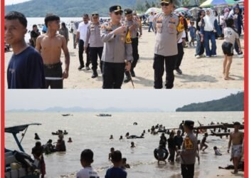 Pastikan Keamanan Libur Lebaran, Kapolres Tapteng Tinjau Langsung Pengamanan Objek Wisata