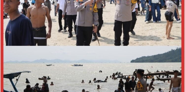 Pastikan Keamanan Libur Lebaran, Kapolres Tapteng Tinjau Langsung Pengamanan Objek Wisata