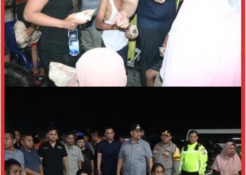 Seluruh Penumpang Selamat, Polairud Tanjung Tiram Evakuasi Kapal Nelayan Rusak di Pesisir Pulau Salah Namo