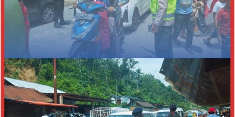 Brimob Sigap Urai Kemacetan di Ajibata, Bantu Penumpang Menyeberang di Tengah Padatnya Arus Lebaran