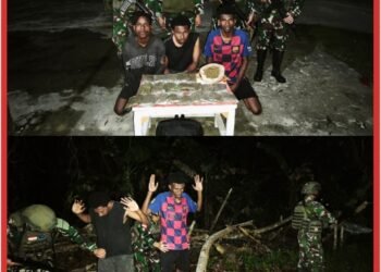 Torehkan Prestasi Kembali, Satgas Yonif 643/Wns Gagalkan Peredaran Narkotika di Perbatasan Papua
