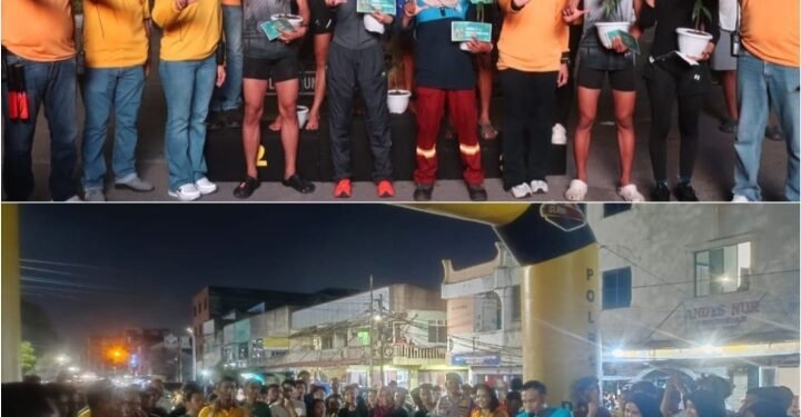 Fun Night Run Go Green Polres Dumai Berlangsung Aman, 48 Peserta Dapatkan Bibit Tanaman 
