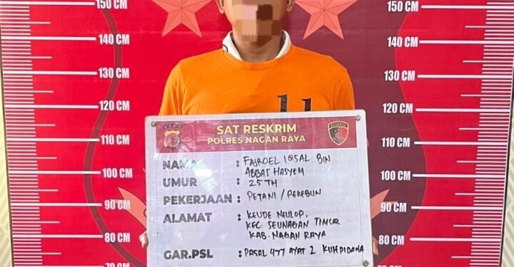 Sat Reskrim Polres Nagan Raya Tahan Pelaku Pencurian Sawit di PT Fajar Baizuri