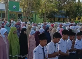 SMP Negeri 1 Secanggang Laksanakan Sholat Duha, Program Rutin Selama Bulan Suci Ramadhan 