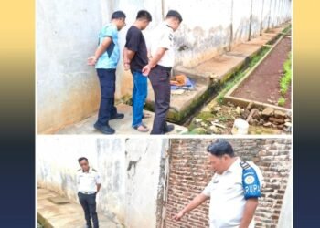 Antisipasi Banjir di Tengah Cuaca Ekstrem, Tim Satuan Operasional Kepatuhan Internal Susuri Branggang Lembaga Pemasyarakatan Kelas I Bandar Lampung