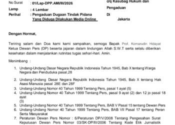 Ismail Sarlata: Marwah Pers Harus Dijaga, 7 Media Online Resmi AMI Laporkan ke Dewan Pers