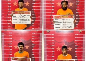Polres Nagan Raya Tahan 4 Pelaku Pengeroyokan di Tadu Raya, Hasil Tes Urine Positif Sabu