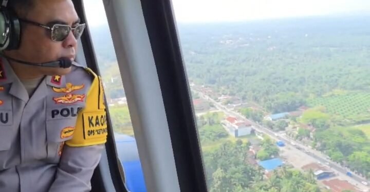 Kapolda Sumut Pantau Arus Mudik via Patroli Udara, Pastikan Jalur Aman dan Lancar