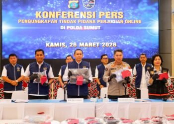 Judi Online di Medan Raup Omzet Diduga Rp7 Miliar, Polda Sumut Sita Puluhan Perangkat dan Rekening