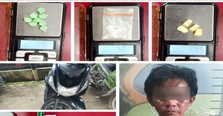 Polres Prabumulih Bekuk Pengedar Tiga Jenis Narkotika Sekaligus, Motor Tanpa Pelat Turut Disita
