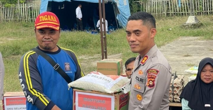 Polda Sumsel Bergerak Cepat, Polres OKU Selatan Salurkan Bantuan dan Siagakan Personel di Lokasi Bencana