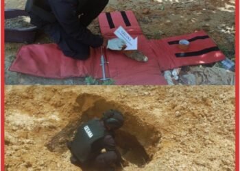 Tersembunyi di Balik Tumpukan Tanah, Ancaman Mematikan Ini Berhasil di Urai : Gerak Cepat Tim Jibom Gegana Brimob Sumut dan Polres Labuhanbatu.