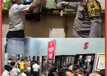 Polsek Labuhan Ruku Gelar Razia Bersama di Lapas Kelas II A Labuhan Ruku