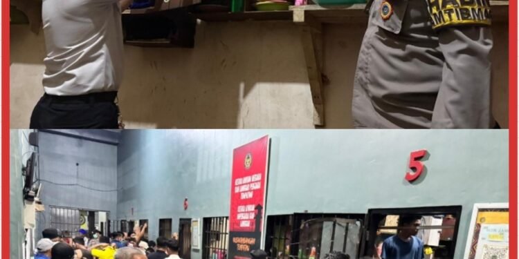 Polsek Labuhan Ruku Gelar Razia Bersama di Lapas Kelas II A Labuhan Ruku