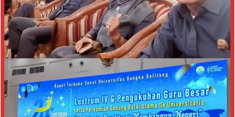 KI Babel Hadiri Lustrum IV UBB, Tiga Dosen Resmi Dikukuhkan Jadi Guru Besar