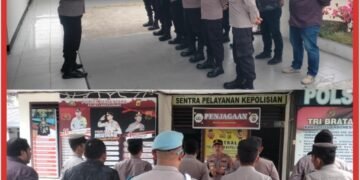Apel Pagi Polsek Dewantara, Kapolsek Tekankan Disiplin, Kebersihan dan Pelayanan Prima