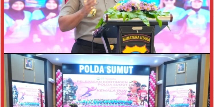 Kapolda Sumut Lepas Kontingen Kemala Run 2026 ke Bali, Tekankan Sportivitas dan Soliditas Keluarga Besar Polri