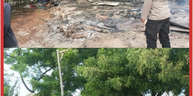 Rumah Kayu di Dewantara Terbakar, Polisi Gerak Cepat Amankan TKP