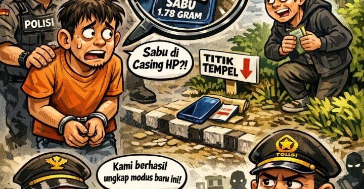 Modus Baru Kurir Sabu di Prabumulih: Titip HP Berisi Narkoba di Pinggir Jalan, Langsung Ditangkap Satresnarkoba