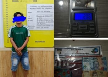 Polisi Menyamar Jadi Pembeli, Pengedar Sabu di Jakabaring Palembang Tertangkap Basah