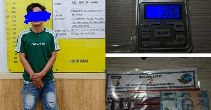 Polisi Menyamar Jadi Pembeli, Pengedar Sabu di Jakabaring Palembang Tertangkap Basah