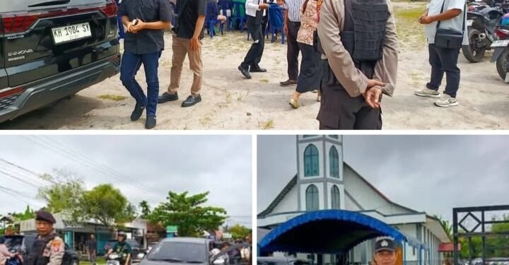 Amankan Ibadah Jum’at Agung, Personel Polresta Palangka Raya Siaga di Gereja Bethesda