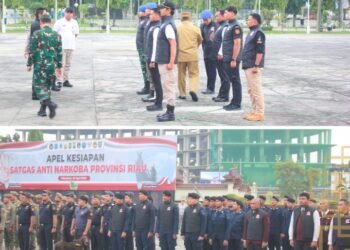 Lapas Narkotika Rumbai Ikuti Apel Kesiapan Satgas Anti Narkoba Provinsi Riau