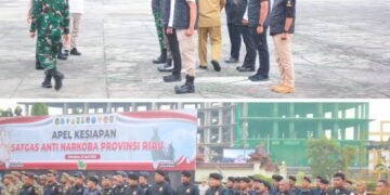 Lapas Narkotika Rumbai Ikuti Apel Kesiapan Satgas Anti Narkoba Provinsi Riau