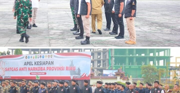 Lapas Narkotika Rumbai Ikuti Apel Kesiapan Satgas Anti Narkoba Provinsi Riau