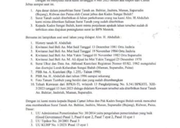 Polemik Lahan Warisan Memanas, Kustolani Pertanyakan Legalitas Surat Tanah di Sungai Buluh