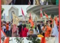 Pengamanan Berlangsung Humanis, Massa Partai Buruh Beri Bunga Ke Petugas