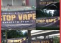 Aktivis AKHERA Sebarkan dan Pasang Spanduk di Jakarta Dukung BNN Melarang Peredaran Vape