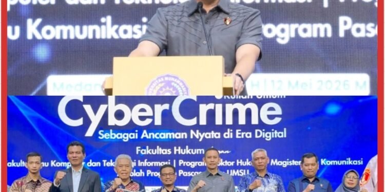 Dirressiber Polda Sumut Beri Kuliah Umum di UMSU, Bahas Ancaman Nyata Kejahatan Siber di Era Digital