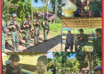 Satgas Pamtas Kewilayahan Yonif 410/ALG Pos Teluk Etna Laksanakan Yankesling dan Berikan Edukasi Kesehatan Kepada Masyarakat Kampung Ururu