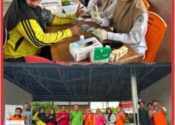 Rumah Zakat Riau Gelar Senam Lansia, Cek Kesehatan Gratis, dan Pemberian Makanan Tambahan di Wilayah Pembinaan Perhentian Merpoyan
