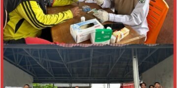 Rumah Zakat Riau Gelar Senam Lansia, Cek Kesehatan Gratis, dan Pemberian Makanan Tambahan di Wilayah Pembinaan Perhentian Merpoyan