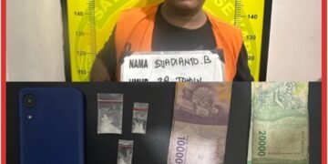 Sat Narkoba Polresta Deli Serdang Grebek Sarang Narkoba Satu Pelaku dan 3 Paket Sabu di Amankan