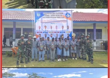 Membina Generasi Muda Papua, Satgas Yonif 521/DY Hadir dalam Acara Kelulusan dan Pelepasan Siswa Kelas XII SMAN di Distrik Eragayam