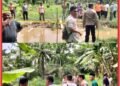 Kapolsek Secanggang Bersama Personil Datangi Lokasi Tenggelamnya Dua Orang Anak 