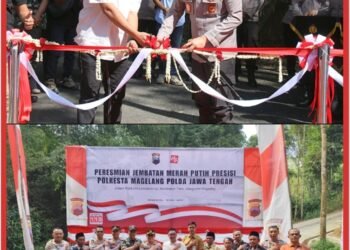 Polresta Magelang Resmikan Jembatan Presisi Merah Putih di Pakis