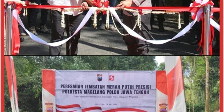 Polresta Magelang Resmikan Jembatan Presisi Merah Putih di Pakis