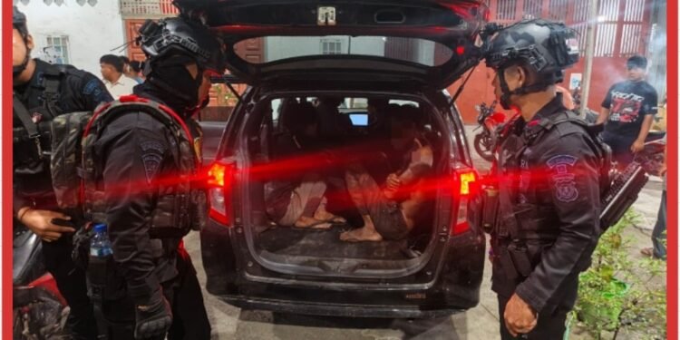 Brimob Sumut Gagalkan Percobaan Pencurian Saat Patroli Dini Hari, Dua Terduga Diamankan