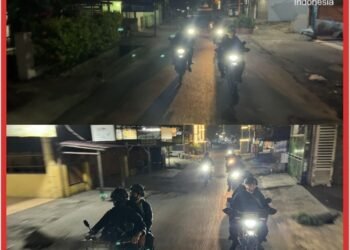 Patroli Dini Hari, Brimob Polda Sumut Antisipasi Guantibmas dan Sambangi Warga Secara Humanis di Medan