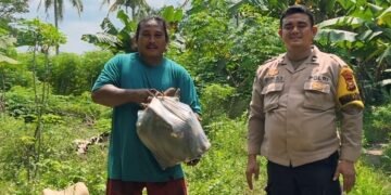 Polsek Kulim Monitoring Lahan Program Ketahanan Pangan di Mentangor