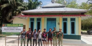 Satgas TMMD 128 Kodim Bengkalis Sukses Entaskan Rehab Musholla di Balai Pungut