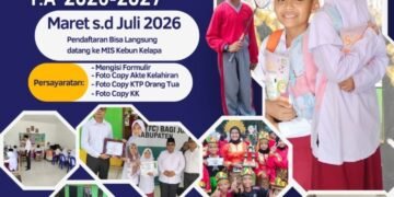 MIS Kebun Kelapa Buka Penerimaan Murid Baru Tahun Ajaran 2026-2027