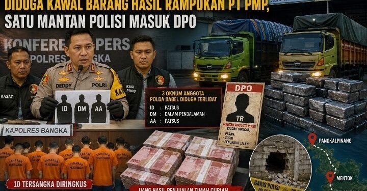 Skandal Perampokan Timah PT PMP: Tiga Oknum Polisi Diduga Kawal Truk Hasil Jarahan, Satu Eks Anggota Jadi DPO