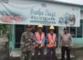 Personil Polsek Secanggang Bersama Personil Koramil 08 Melaksanakan Giat Sambang di Pos Jaga PLN 