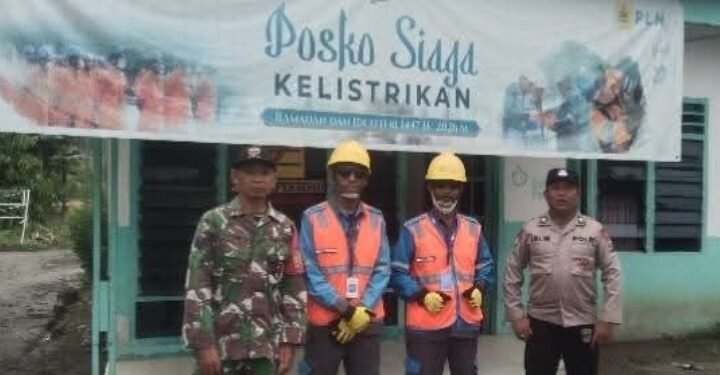 Personil Polsek Secanggang Bersama Personil Koramil 08 Melaksanakan Giat Sambang di Pos Jaga PLN